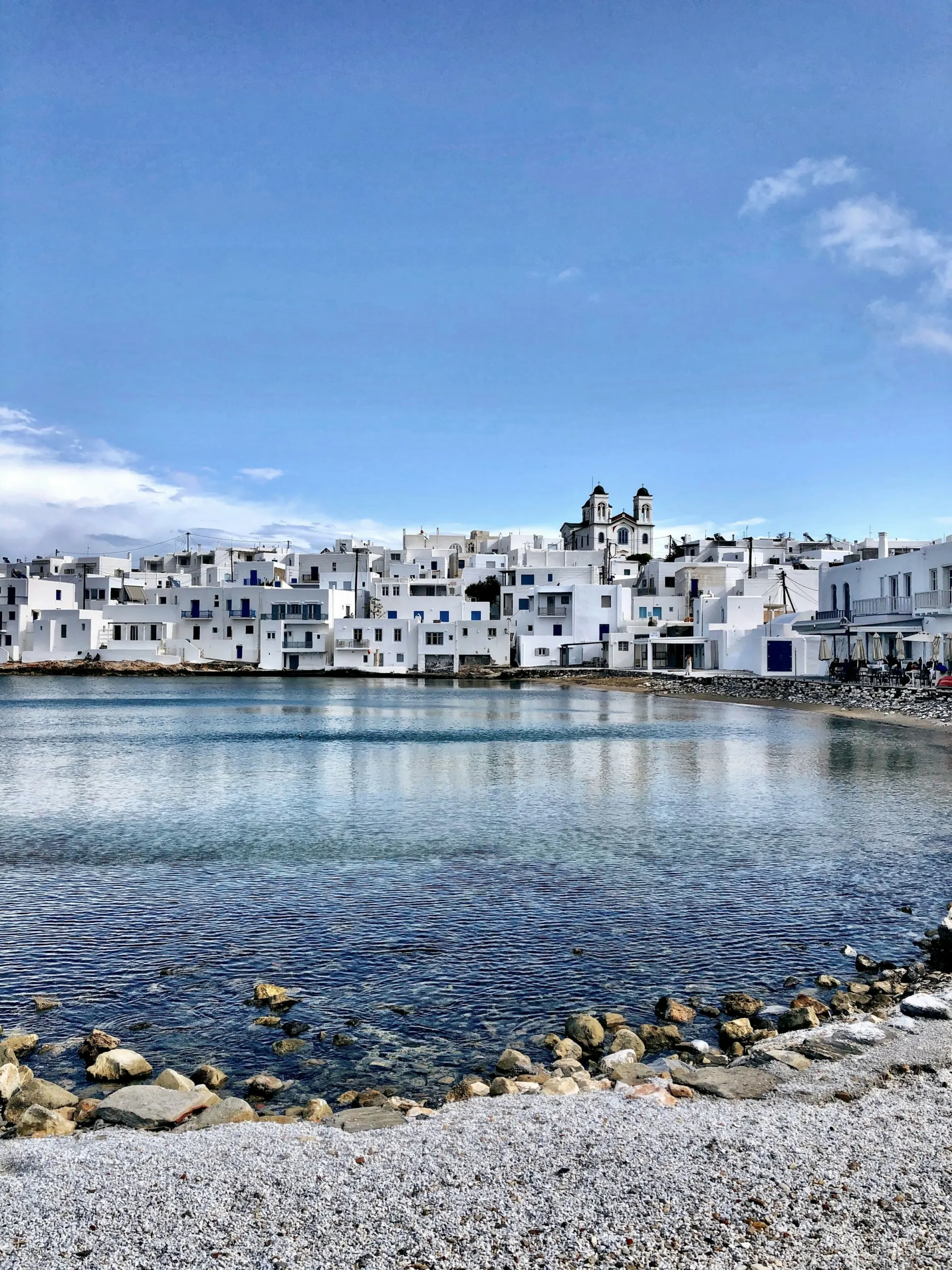 Houses on the water at Naoussa, Paros