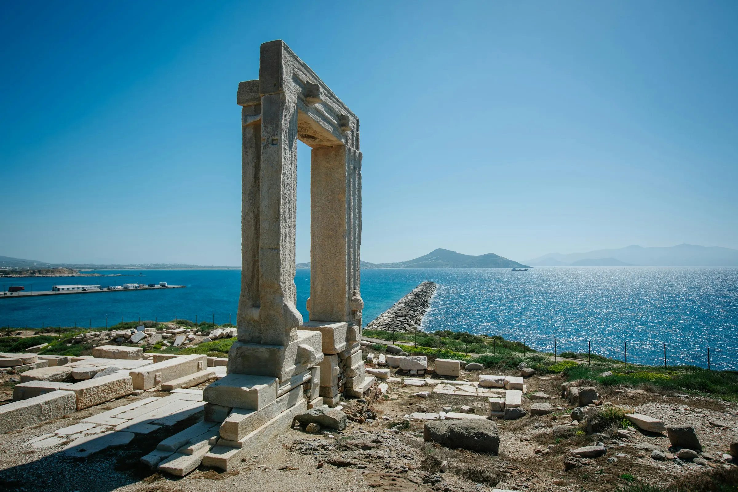 The Portara gateway above the Aegean, Naxos